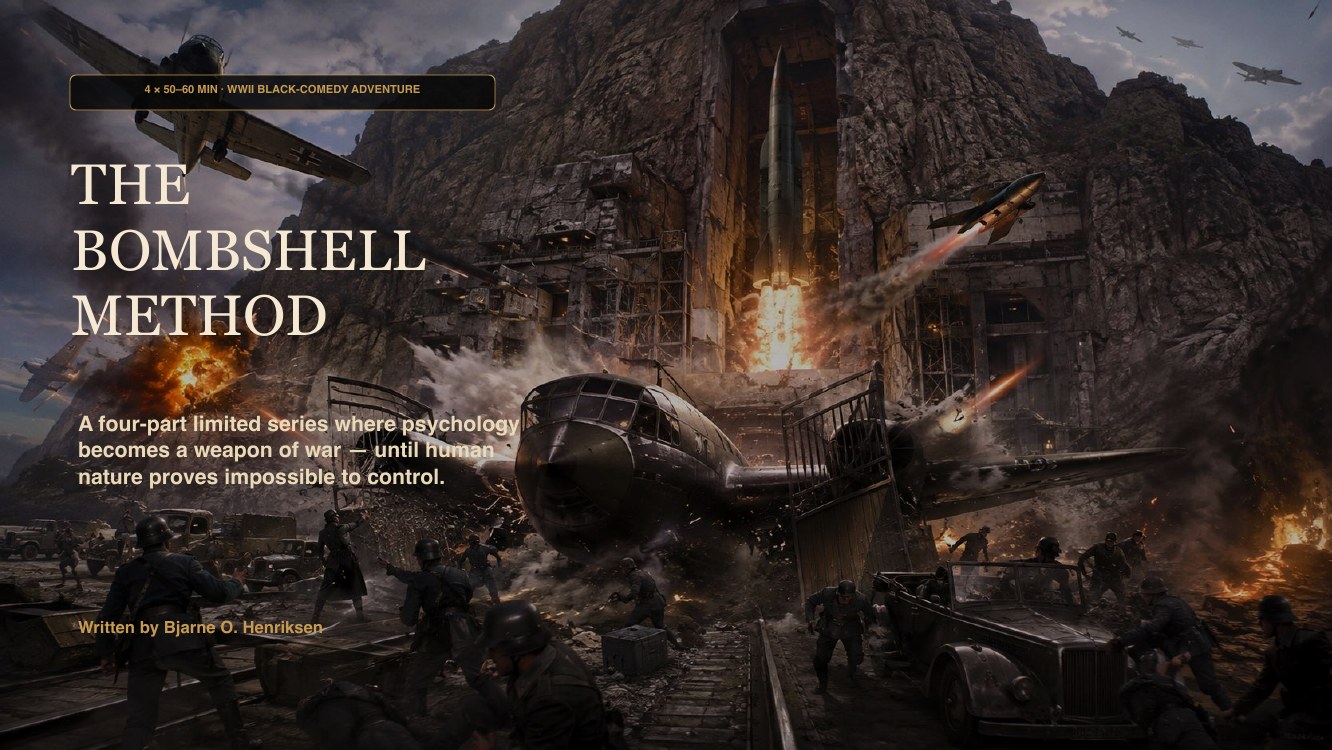 The Bombshell Method pitch deck first slide