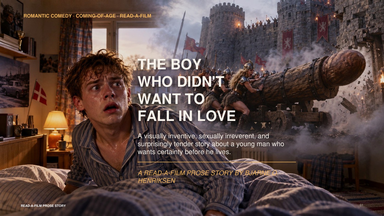 The Boy Who Didn’t Want to Fall in Love pitch deck first slide