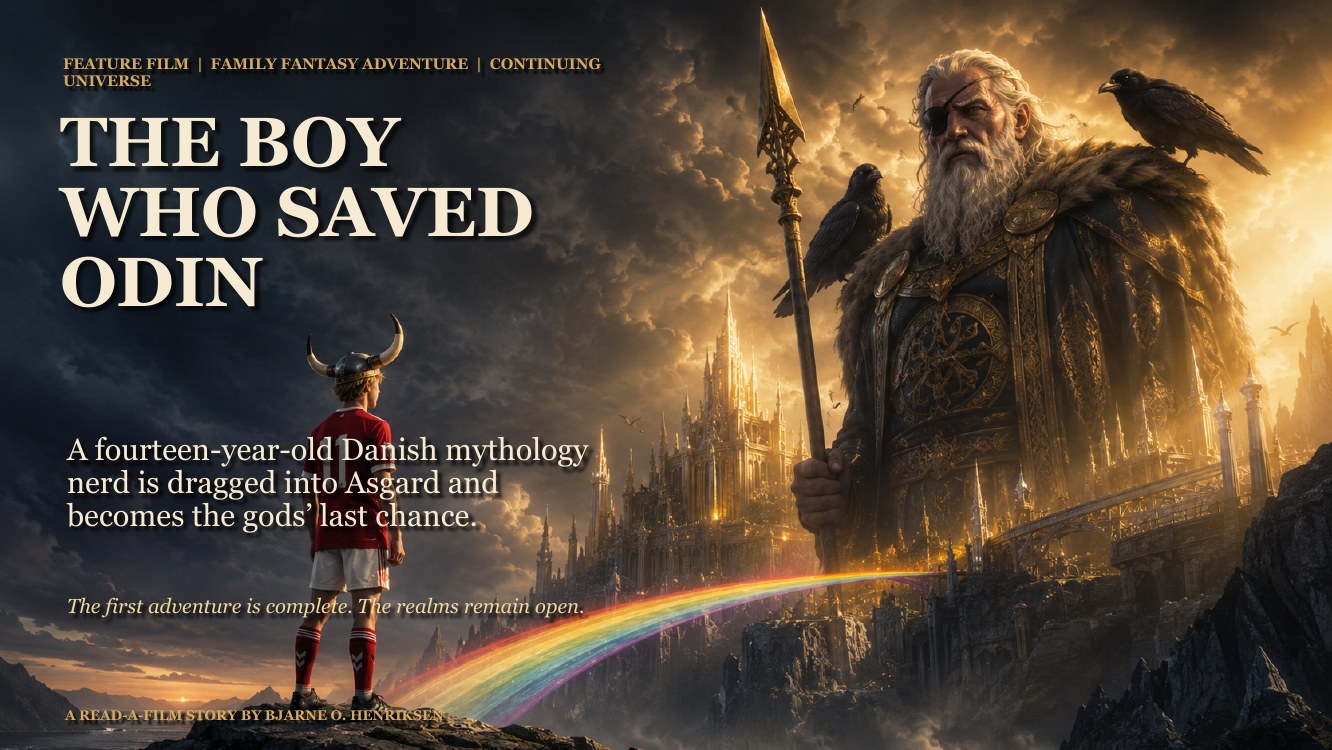 The Boy Who Saved Odin pitch deck first slide
