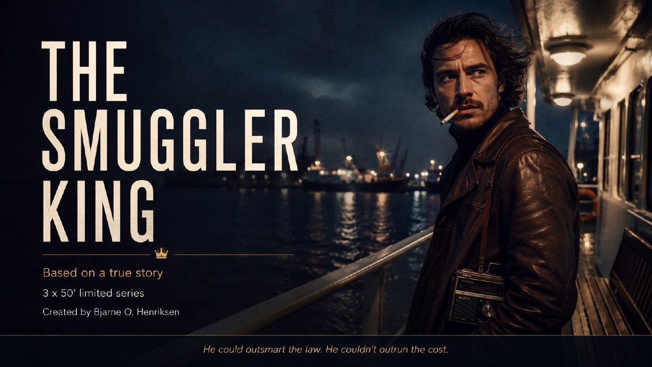 The Smuggler King pitch deck first slide